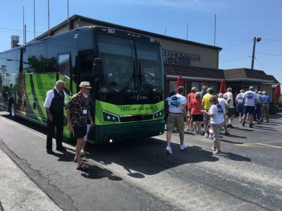 One of two Battlefield Tour Buses Stopped for Lunch at General Picketts
