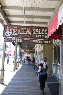 VC - Wooden Sidewalks - One of Many Ornate Painted Signs 
