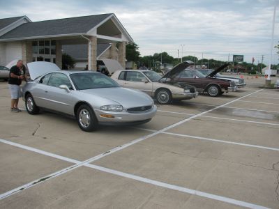 Members taking advantage of the wash area set up at the hotel
