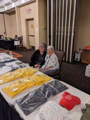Joyce & Joyce at the Merchandise Table …
... As Usual
