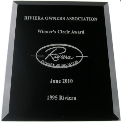 Winners Circle Award …
Presented to every Winners Circle Riviera that returns … for 3 Years

