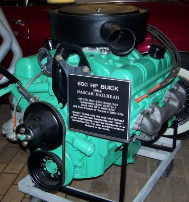 A VERY interesting item in the Garlits’ Antique Car Museum
A 1964 425 Nailhead Engine rated @ 600HP!

