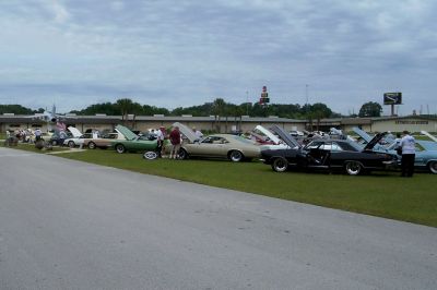 Our Show and judging on the grounds at the Garlits’ Museum
A line-up of several VERY nice Rivieras
