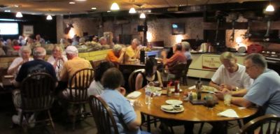Members enjoying lunch at the Yearling Restaurant 
